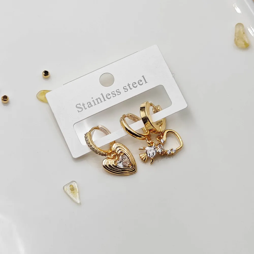 Stainless Steel Üçlü Küpe Seti