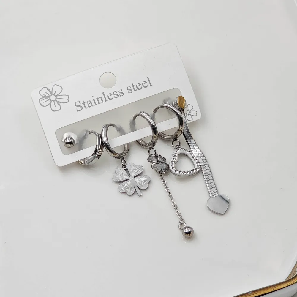 Stainless Steel Çelik Küpe Seti