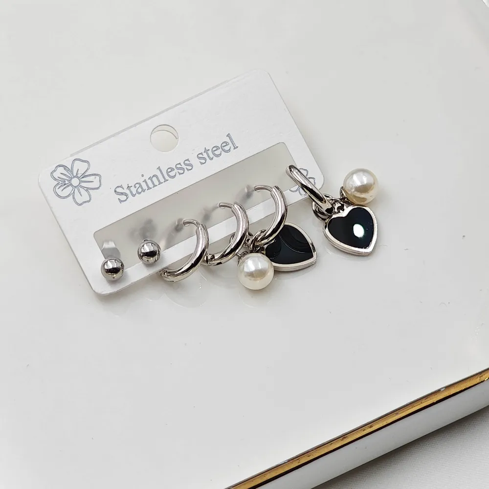 Stainless Steel Çelik Küpe Seti
