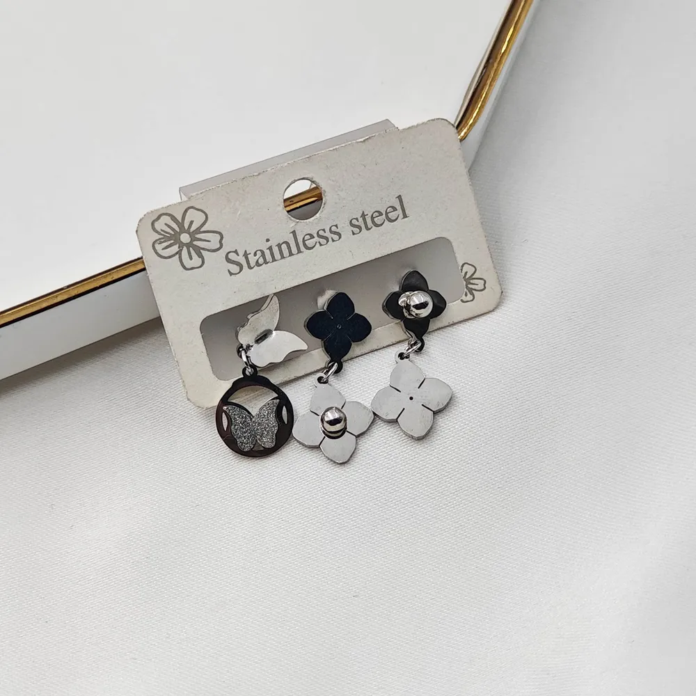 Stainless Steel Çelik Küpe Seti